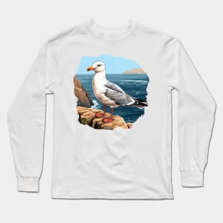 Cute Seagull Long Sleeve T-Shirt